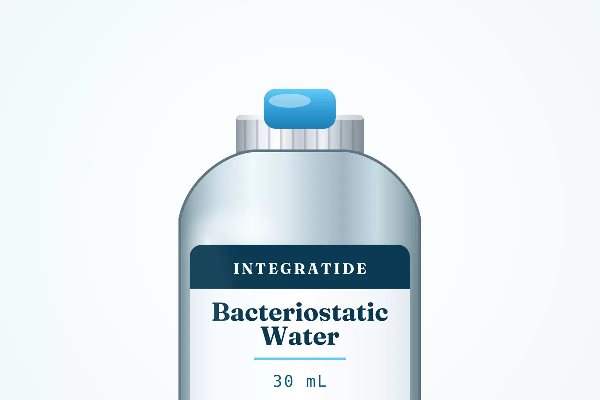 Bacteriostatic Water cap and stopper detail